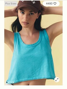 Pilcro Aqua Crop Tank - Scoop Neck